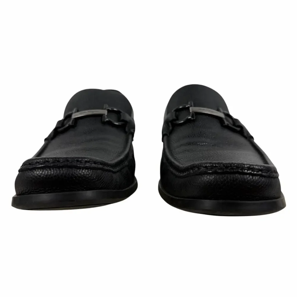 Salvatore Ferragamo Grandioso Gancini Bit Leather Loafer Black Size 10D/ 11